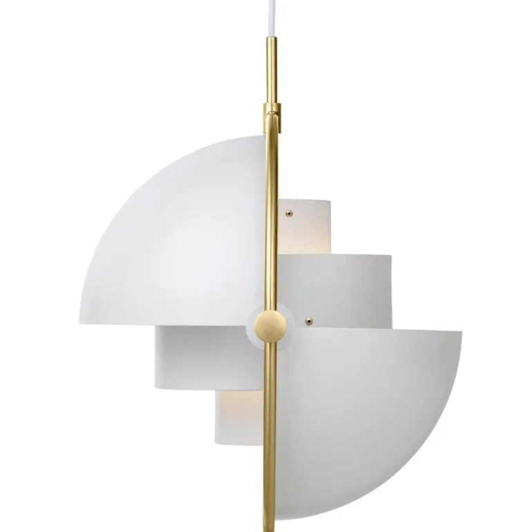 GUBI Multi-Lite pendant, brass - white