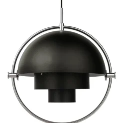 GUBI Multi-Lite pendant, chrome - black