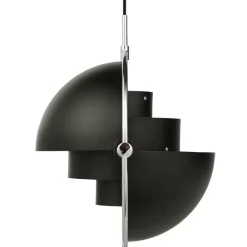 GUBI Multi-Lite pendant, chrome - black