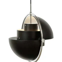 GUBI Multi-Lite pendant, chrome - black