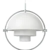 GUBI Multi-Lite pendant, chrome - white