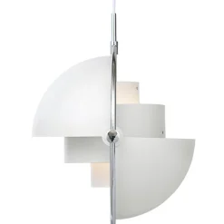 GUBI Multi-Lite pendant, chrome - white