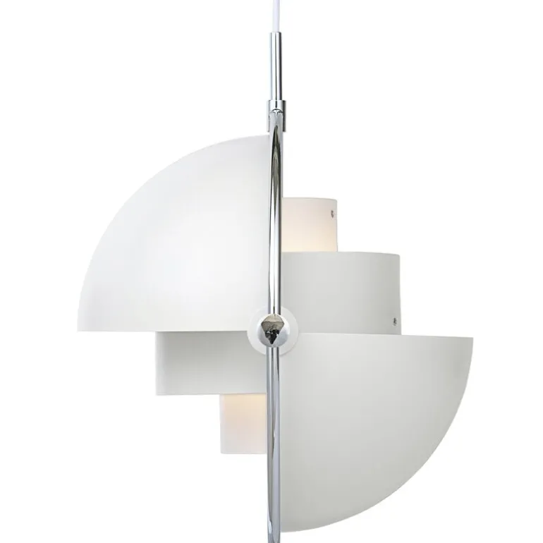 GUBI Multi-Lite pendant, chrome - white