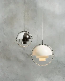 GUBI Multi-Lite pendant, chrome - white