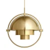 GUBI Multi-Lite pendant, small, brass - shiny brass