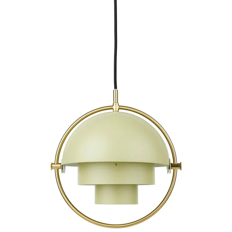 GUBI Multi-Lite pendant, small, brass - desert sage