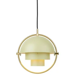 GUBI Multi-Lite pendant, small, brass - desert sage