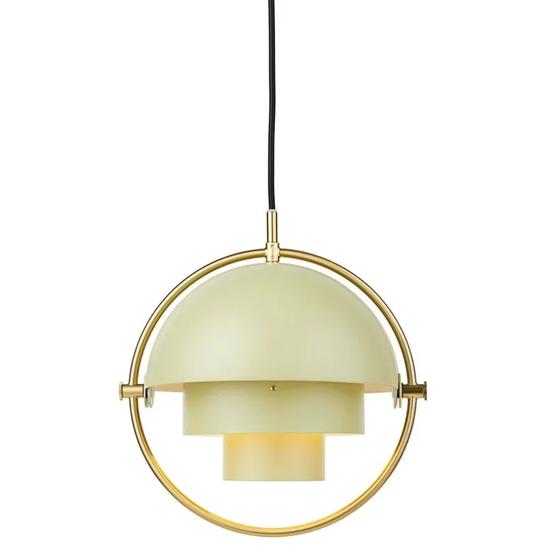 GUBI Multi-Lite pendant, small, brass - desert sage