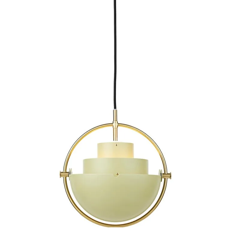 GUBI Multi-Lite pendant, small, brass - desert sage