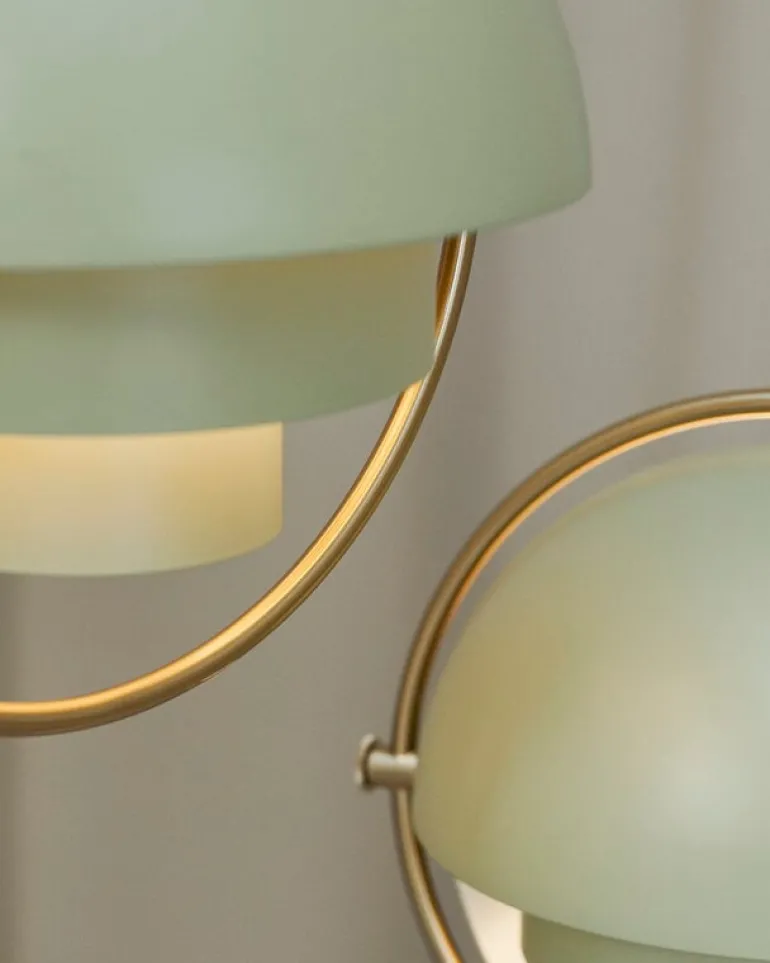 GUBI Multi-Lite pendant, small, brass - desert sage