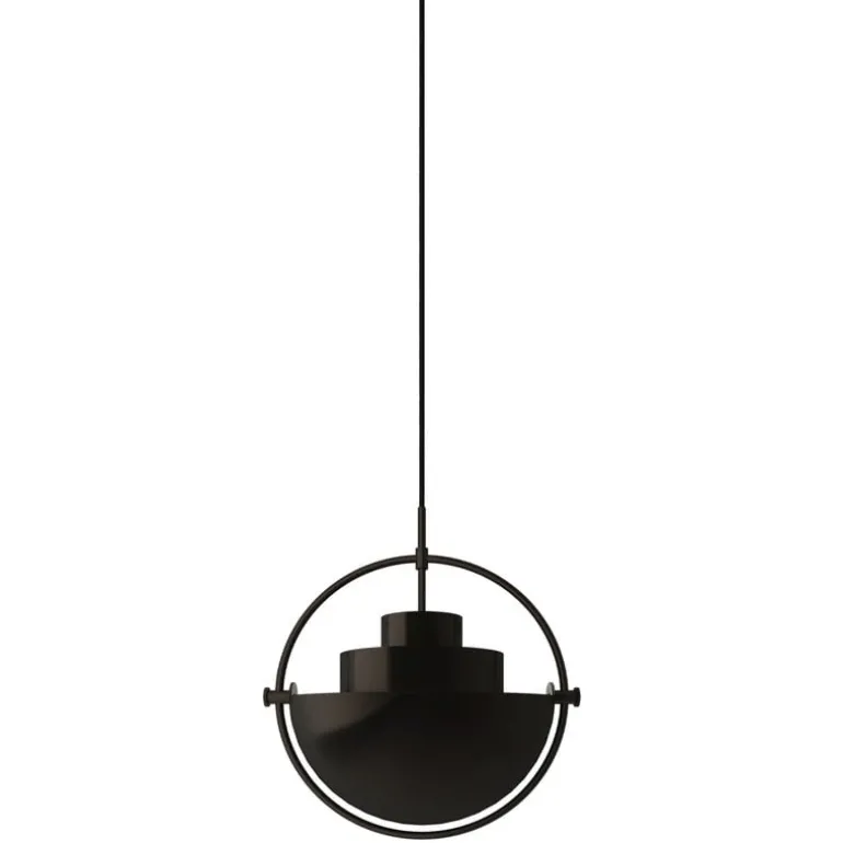 GUBI Multi-Lite pendant, small, black brass