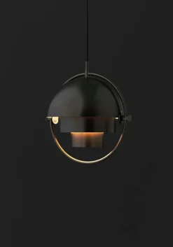 GUBI Multi-Lite pendant, small, black brass