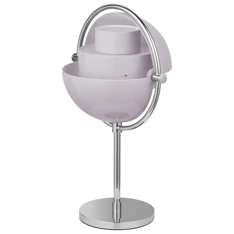 GUBI Multi-lite portable table lamp, chrome - pale lilac