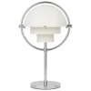 GUBI Multi-lite portable table lamp, chrome - white