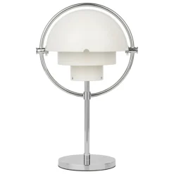 GUBI Multi-lite portable table lamp, chrome - white