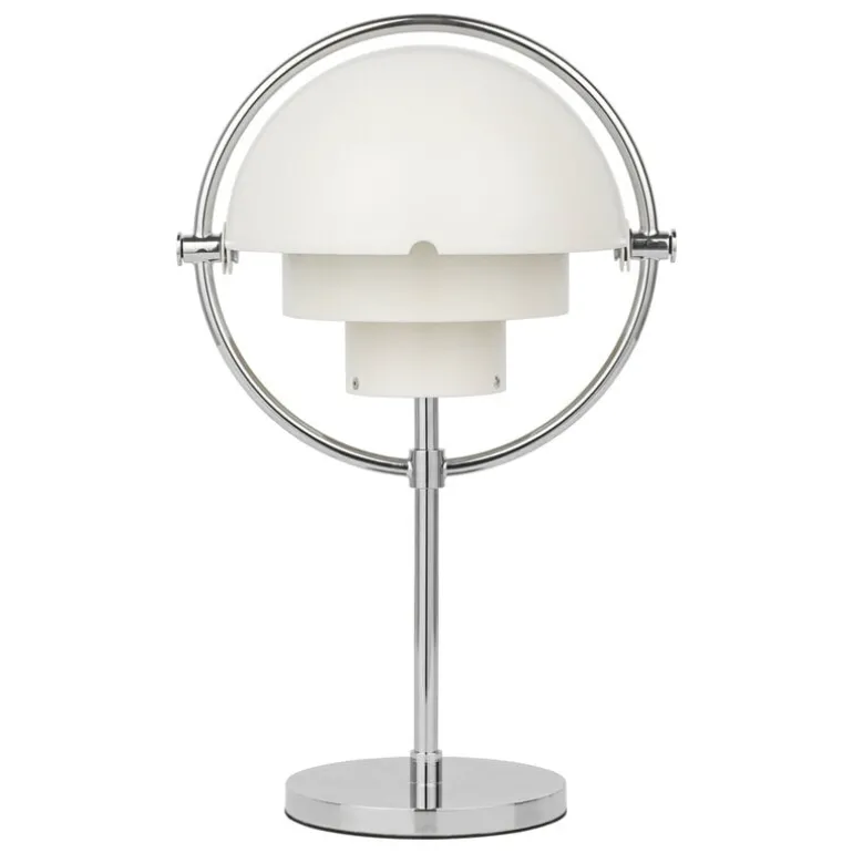 GUBI Multi-lite portable table lamp, chrome - white