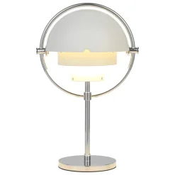GUBI Multi-lite portable table lamp, chrome - white
