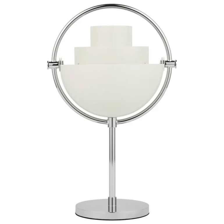 GUBI Multi-lite portable table lamp, chrome - white