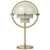 GUBI Multi-lite portable table lamp, brass - pastel grey