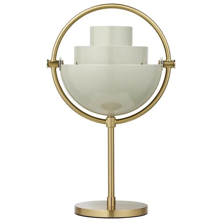 GUBI Multi-lite portable table lamp, brass - pastel grey
