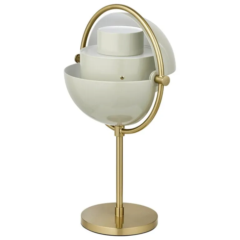 GUBI Multi-lite portable table lamp, brass - pastel grey
