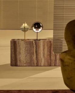 GUBI Multi-lite portable table lamp, brass - pastel grey