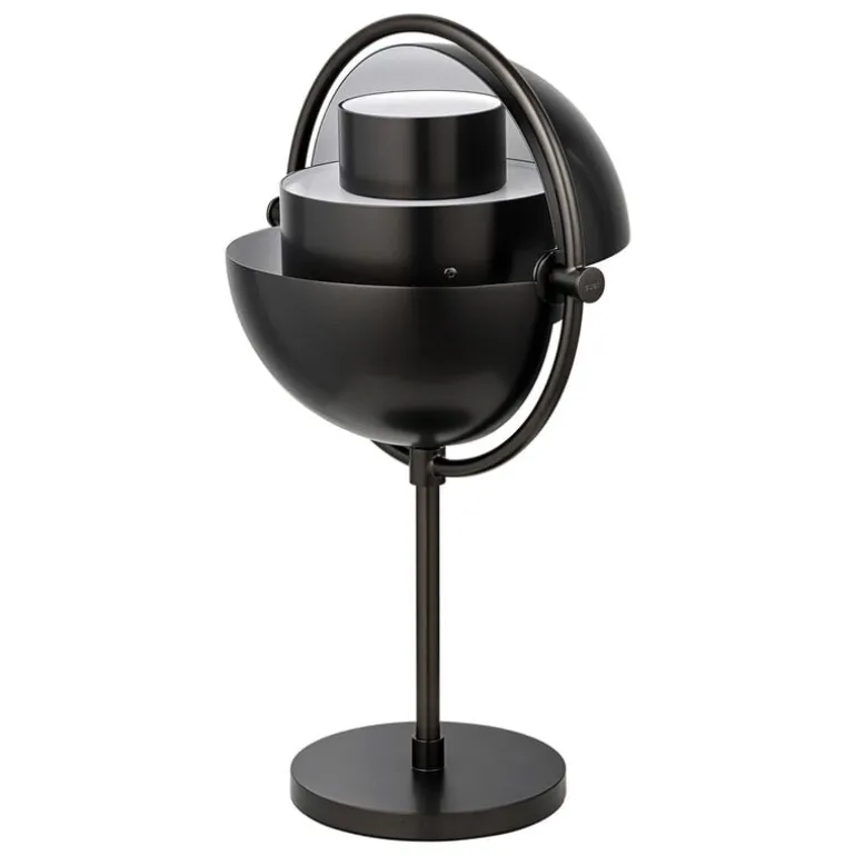 GUBI Multi-lite portable table lamp, black brass