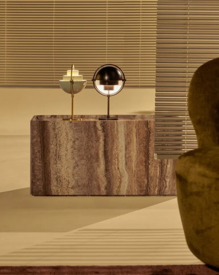 GUBI Multi-lite portable table lamp, black brass