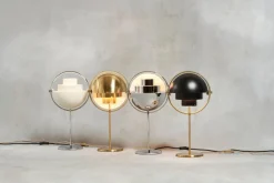 GUBI Multi-Lite table lamp, brass - black semi matt