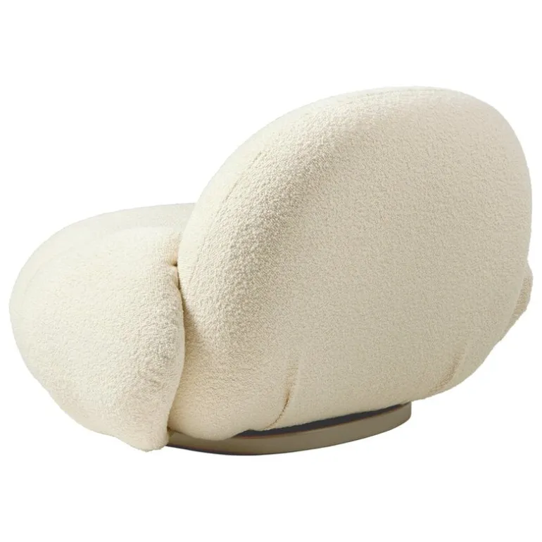 GUBI Pacha lounge chair with armrest, pearl gold - Karakorum 001