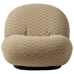 GUBI Pacha Outdoor lounge chair, swivel base, Chevron FR 022
