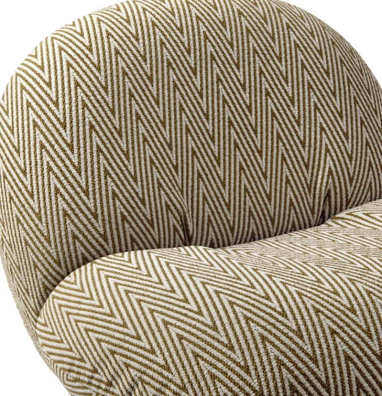 GUBI Pacha Outdoor lounge chair, swivel base, Chevron FR 022