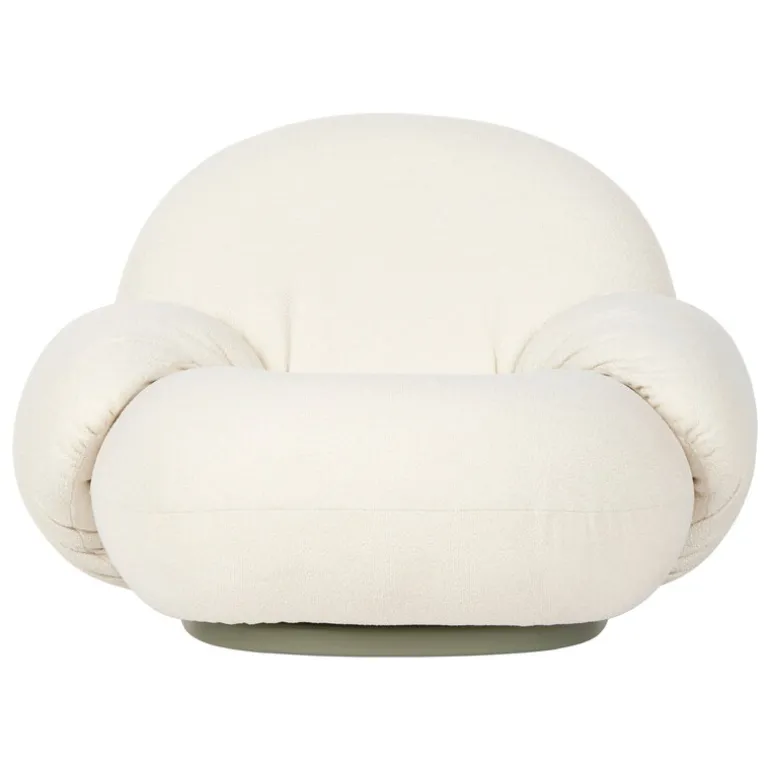 GUBI Pacha Outdoor lounge chair with armrest, swivel base, Lorkey 40