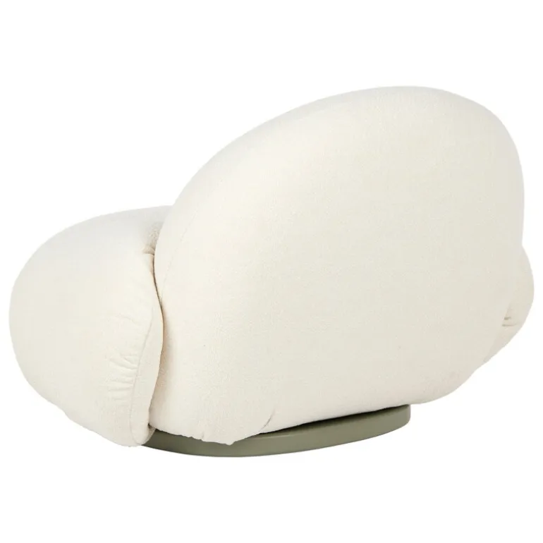 GUBI Pacha Outdoor lounge chair with armrest, swivel base, Lorkey 40