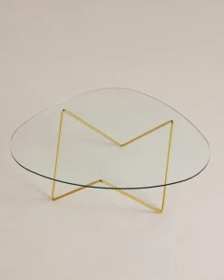 GUBI Pedrera coffee table, brass