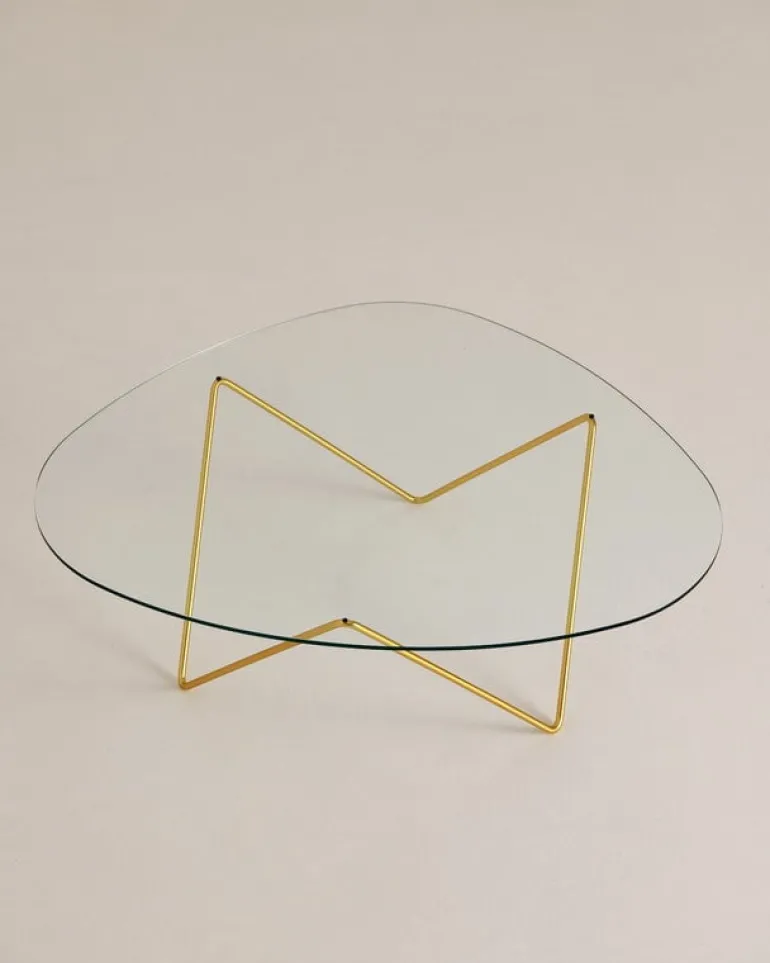 GUBI Pedrera coffee table, brass