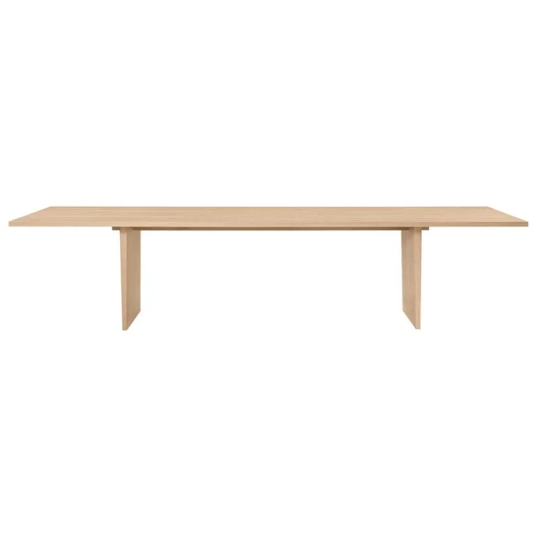 GUBI Private dining table, 320 x 100 cm, light stained oak