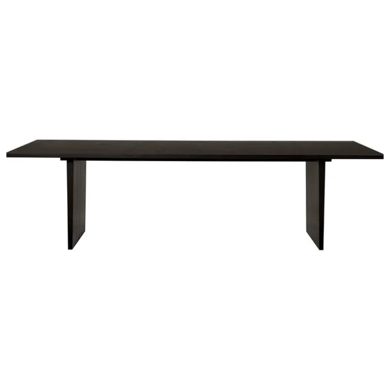 GUBI Private dining table, 260 x 100 cm, black / brown stained ash