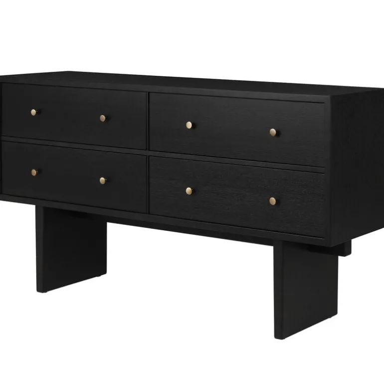 GUBI Private sideboard, black / brown stained oak