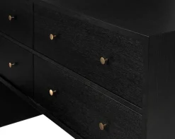 GUBI Private sideboard, black / brown stained oak