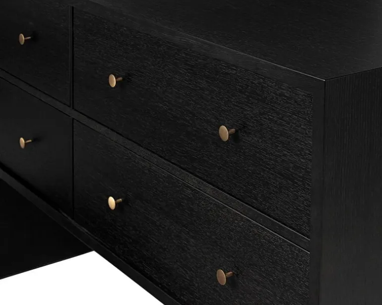 GUBI Private sideboard, black / brown stained oak
