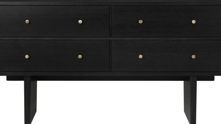 GUBI Private sideboard, black / brown stained oak
