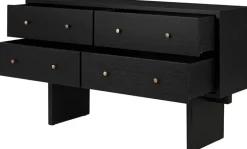 GUBI Private sideboard, black / brown stained oak