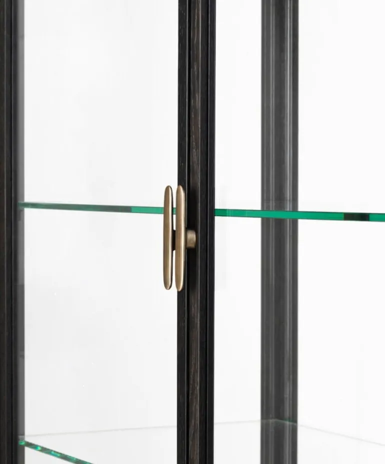GUBI Private vitrine, black / brown stained oak