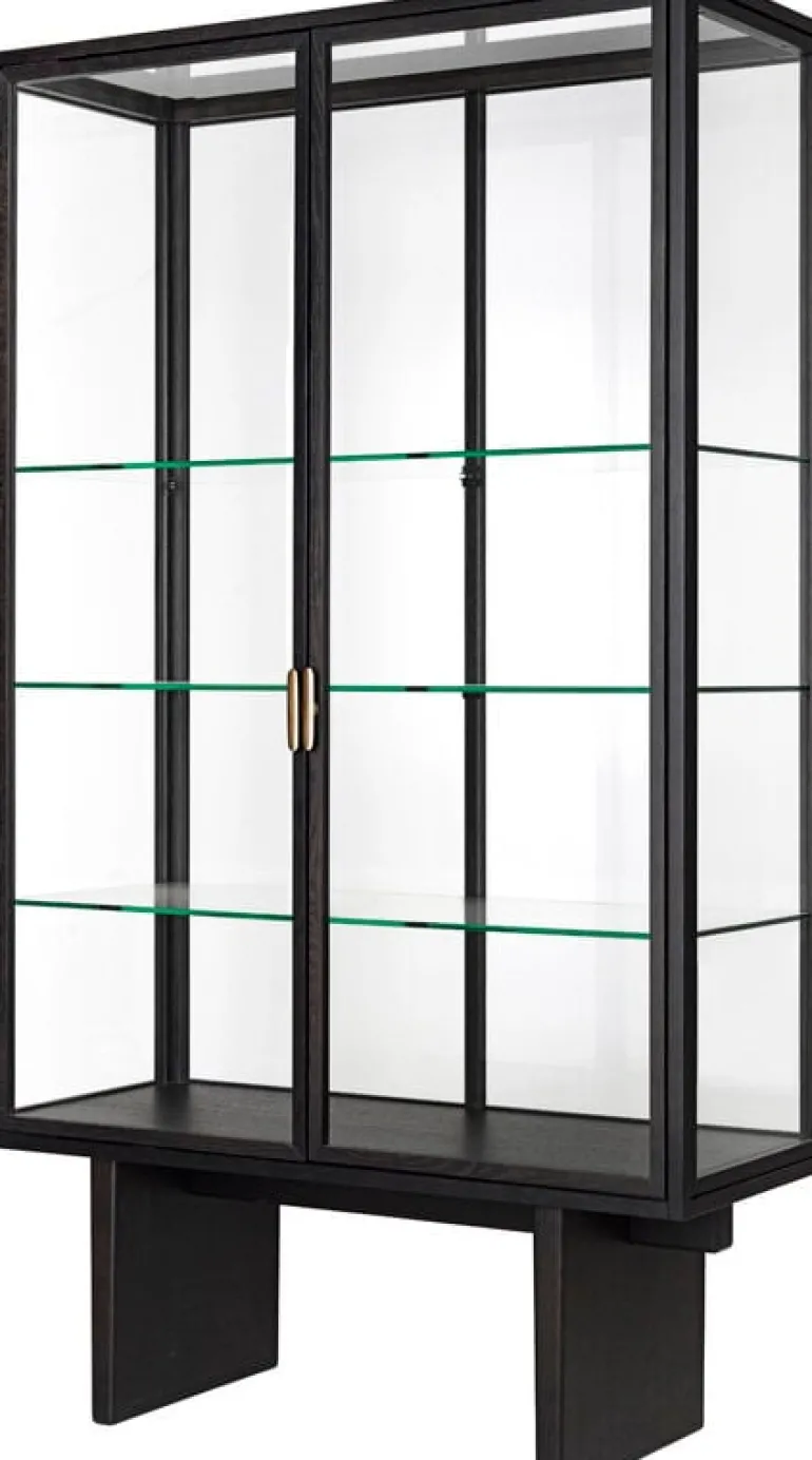 GUBI Private vitrine, black / brown stained oak