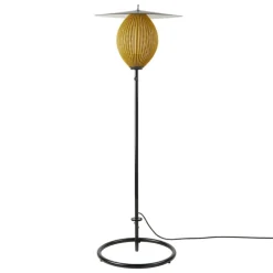 GUBI Satellite Outdoor floor lamp, black - mustard gold