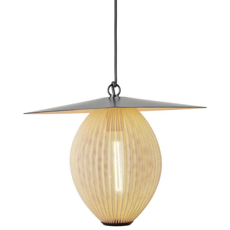GUBI Satellite Outdoor pendant, 22 cm, black - cream white