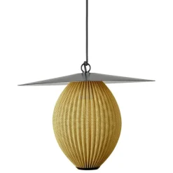 GUBI Satellite Outdoor pendant, 22 cm, black - mustard gold