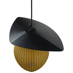GUBI Satellite Outdoor pendant, 22 cm, black - mustard gold