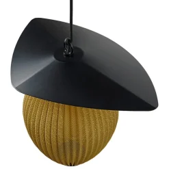 GUBI Satellite Outdoor pendant, 27 cm, black - mustard gold